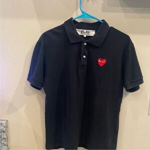 Women’s black polo